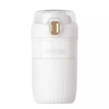 Изолированная чашка с высокой эстетической ценностью, кофейная чашка для непосредственного питья из нержавеющей стали 316 480ml белый