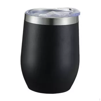 Изолированная чашка, термокружка для кофе с крышкой для холодных напитков, вода со льдом, черная чёрный