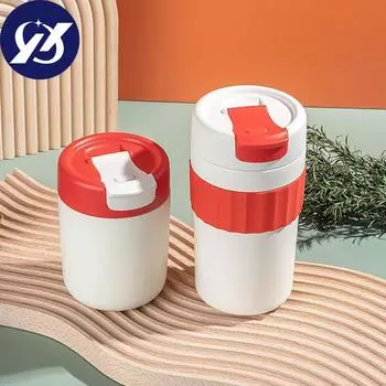 Изолированная дорожная чашка из нержавеющей стали, дорожная чашка для знаменитостей и девушек, ценная автомобильная офисная кофейная чашка 480ML красный