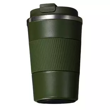 Изолированная кофейная чашка из нержавеющей стали на 380 мл. Дорожная чашка с герметичной крышкой. Вакуумная термос с двойными стенками. 380ML красный