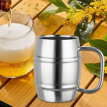 Изолированная кофейная чашка, кружка для пива из нержавеющей стали, удобный напиток, чай, путешествия 350ML