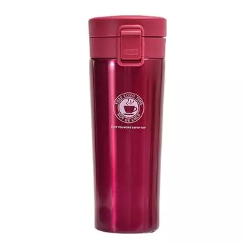 Изолированная кофейная чашка с защитой от протечек, портативная вакуумная кружка из нержавеющей стали для чая, молочных напитков розы красного