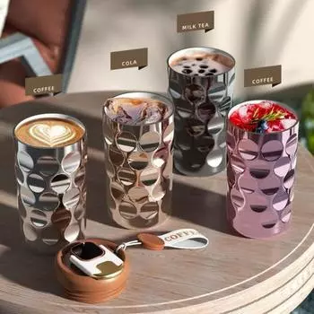 Изолированная кофейная кружка на 410 мл. Вакуумная термокружка из нержавеющей стали с экраном дисплея. Герметичная крышка. Легкая съемная кружка. Брызгозащищенная дорожная чашка. серебряный