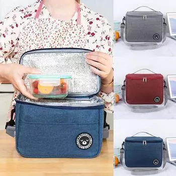 Изолированная коробка для обеда для пикника, портативная охлаждаемая сумка, водонепроницаемая сумка для обеда большой емкости, сумка для пикника S серый