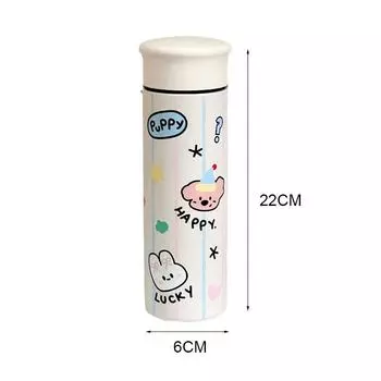 Изолированная кружка для дневника с изображением кошки и собаки, симпатичная кружка из нержавеющей стали 304, бутылка для воды в стиле аниме, многоразовая бутылка для воды