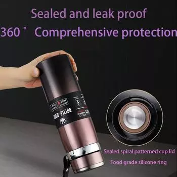 Изолированная кружка из нержавеющей стали 316, кружка для путешествий в автомобиле, кружка большой емкости, термос, двухслойная бутылка для воды из нержавеющей стали 1000ML золотой