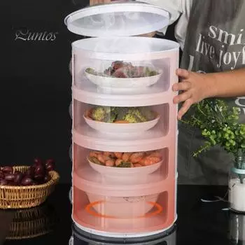 Изолированная крышка для посуды, защита от мух, защита от пыли, многослойное хранение, сохранение тепла, кухонный контейнер для еды, штабелируемый контейнер для пикника на открытом воздухе, барбекю, обеда Triple Layer