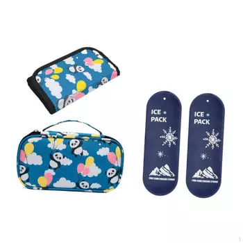 Изолированная медицинская сумка с пакетом льда и внутренним карманом для путешествий