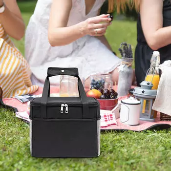 Изолированная пищевая сумка для еды S black