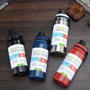 Изолированная с фильтром для чая герметичная термос из нержавеющей стали чашка стакан бутылка для воды 800ml чёрный