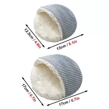 Изолированная спальная зона для домашних животных, теплая и уютная пещера для маленьких домашних животных, гнездо для морских свинок, кроликов, хомяков, мягкая флисовая спальная зона для хорьков S синий