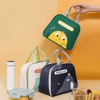 Изолированная сумка Bento водонепроницаемая маслостойкая с подкладкой из алюминиевой фольги сумка для ланч-бокса школьные принадлежности темно-синий