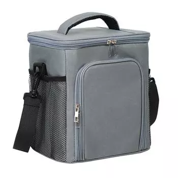 Изолированная сумка большой емкости из ткани Оксфорд, алюминиевая фольга, регулируемый плечевой ремень, портативная для пикника