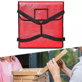 Изолированная сумка Develivey для подогрева еды, легкая водонепроницаемая сумка для доставки пиццы S and Red