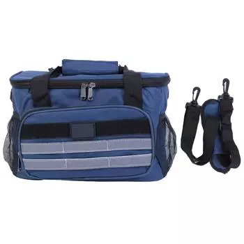 Изолированная сумка для ланча, большая вместимость, светоотражающие полосы, боковые карманы, сумка-холодильник, ланч-бокс для отдыха на природе