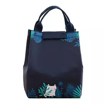 Изолированная сумка для ланча из утолщенной ткани Оксфорд с внутренней алюминиевой пленкой, большой емкости, термосумка для ланча