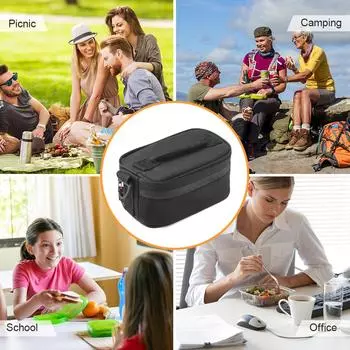 Изолированная сумка для ланча, маленькая сумка для ланча, Термальная коробка для ланча, портативный контейнер для еды, сумка-холодильник для зелёный