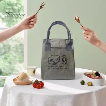 Изолированная сумка для ланча с ручкой, большая вместимость, водонепроницаемая портативная термосумка для ланча, многоразовая сумка для отдыха на гриле зелёный