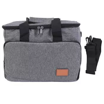 Изолированная сумка для ланча с защитой от протечек, большой вместимости, с двойной молнией, с термоизоляцией, боковыми сетчатыми карманами