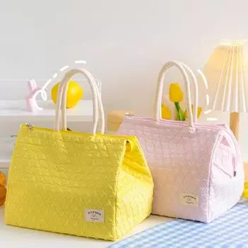 Сумка-ланч-бокс Yousheng Insoled Handbag Lunch Bag Сохраняйте вкусную еду в течение всего дня. Большая вместимость, сумка-ланч-бокс на молнии. синий