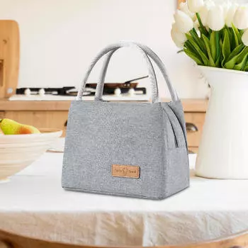 Изолированная сумка для ланча, сумка для еды, сумка Bento, портативная сумка, герметичный многоразовый холодильник красный