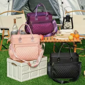 Изолированная сумка для обеда, большие сумки для обеда для женщин и мужчин, многоразовая сумка для обеда с регулируемым плечевым ремнем, сумка для мамы, дорожная сумка для хранения