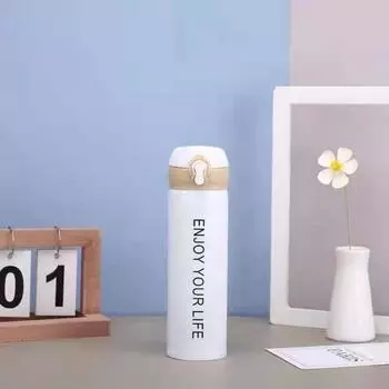 Изолированная термокружка из нержавеющей стали 304, термос из нержавеющей стали, чашка для занятий спортом на открытом воздухе white-350ml