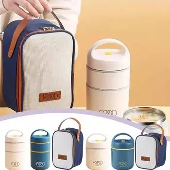 Изолированное ведро для ланча, небольшой контейнер для супа, герметичная нержавеющая сталь, контейнер для завтрака, обеда, ужина, контейнер для хранения еды, бенто