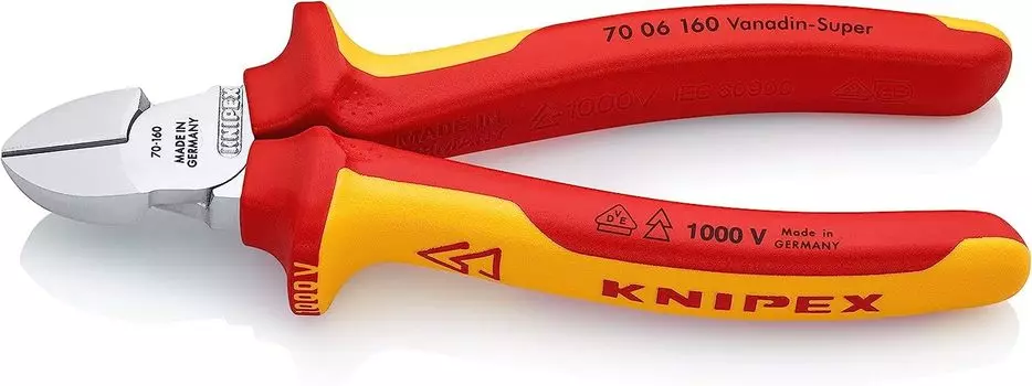 Изолированные электрические кусачки Knipex 1000 В 160 мм 7006160