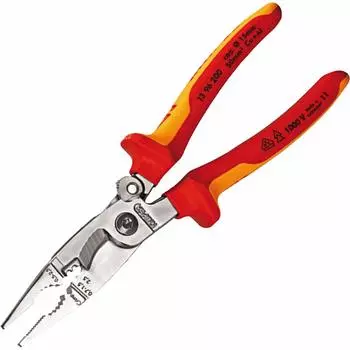 Изолированные электрощипцы KNIPEX 1396200 1396-200 (с весной)