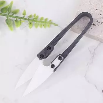 Изолированные черные керамические ножницы U-образные непроводящие антистатические для ремонта аккумуляторов мобильных телефонов безопасные ножницы ручные инструменты чёрный