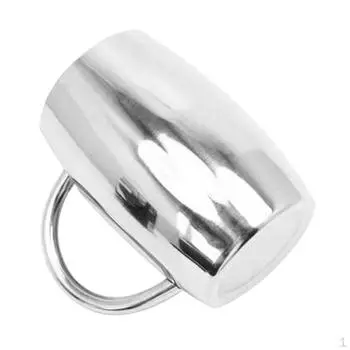 Изолированные кружки Детская кружка для питья из нержавеющей стали 550ml серебряный