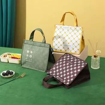 Изолированные сумки для обеда, коробка для обеда из фольги, портативный водонепроницаемый чехол для пикника большой емкости, сумка-холодильник для кемпинга, еды, напитков black-S