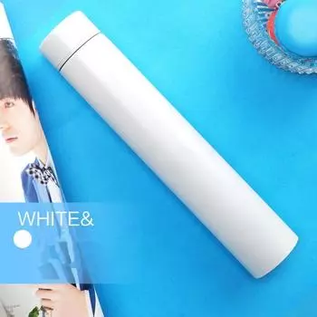 Изолированные тонкие термосы, не содержащие BPA, 260 мл, термос, чашка 304, бутылка для воды из нержавеющей стали для кофе 260ml белый