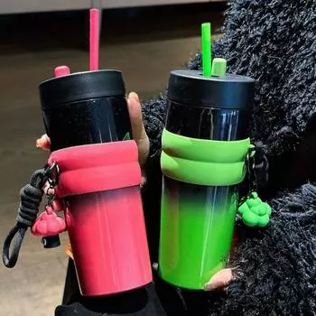 Изолированный 710 мл термос-бутылка в деловом стиле из нержавеющей стали для автомобиля, термос, чашка для воды, каши, супа красный