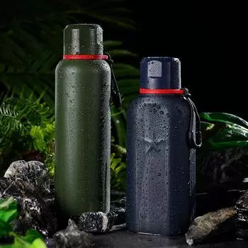 Изолированный чайник для занятий спортом на открытом воздухе, летний лагерь, вакуумная чашка для воды из нержавеющей стали 304 450ml-600ml