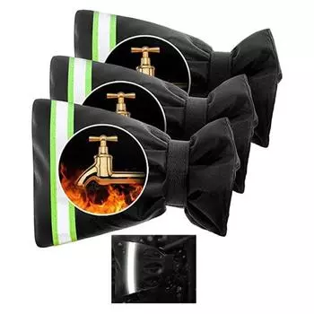 Изолированный чехол для крана, защита от замерзания зимой, защита крана со светоотражающими полосками, водонепроницаемый наружный изоляционный экран для защиты от замерзания 2pcs