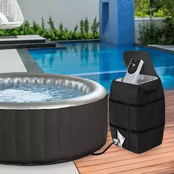 Изолированный чехол для насоса, универсальный, легко устанавливаемый, изолированный чехол для насоса для джакузи круглой или квадратной формы, нагреватели для спа-ванны, насос серый