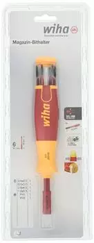 Изолированный держатель для магазина Wiha Lift Up, набор из 6 сменных отверток SB2831-09020