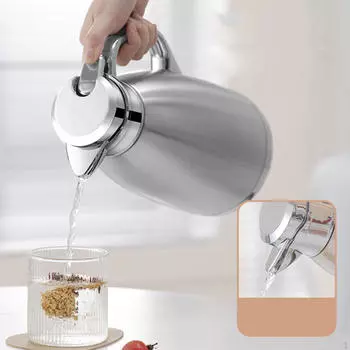 Изолированный графин для напитков, чайник, кувшин для воды для дома и кухни silvery