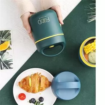 Изолированный ланч-бокс, ведро для офисного работника, маленькая коробка для супа, чашка для отвара, горшок, портативная коробка для завтрака ультрамарин синий