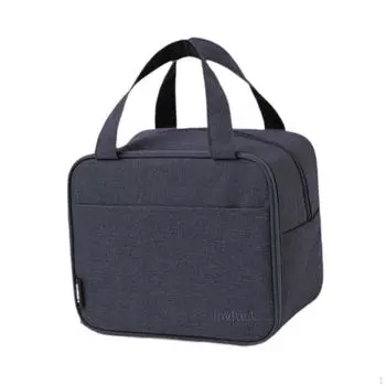 Изолированный мешок Bento, сумка для еды, ланч-бокс, портативный многофункциональный холодный термоланч чёрный