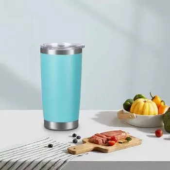 Изолированный стакан на 20 унций, пищевой нержавеющий стакан из нержавеющей стали, бутылка для чая, кофе, воды с вакуумной изоляцией мятный зеленый