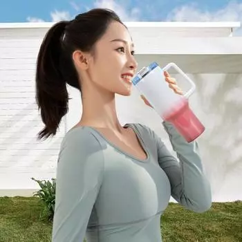 Изолированный стакан на 40 унций, изолированная бутылка для воды из нержавеющей стали, многоразовая вакуумная чашка для воды, чая со льдом, кофе B