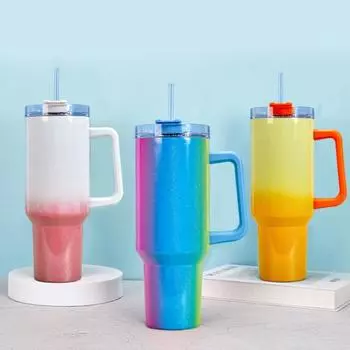 Изолированный стакан на 40 унций, изолированная бутылка для воды из нержавеющей стали, многоразовая вакуумная чашка для воды, чая со льдом, кофе B