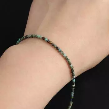 Изолирующие бусины 2 мм из натурального камня, круглые бусины из африканской бирюзы для изготовления ювелирных изделий, ожерелье, браслет, серьги, аксессуары 2mm