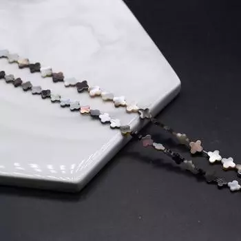 Изолирующие бусины в виде ракушки, перламутровые бусины в виде клевера для изготовления ювелирных изделий, ожерелье, браслет, серьги, аксессуар 6x6mm