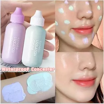 Изолирующий крем Жидкая основа Осветляющая влажность Длительный водонепроницаемый консилер для контроля жирности BB-крем Студенческая косметика Косметические продукты 1# tender purple