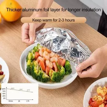 Изоляционная крышка из алюминиевой фольги Yousheng, термостойкие пищевые крышки для кухни, эластичные пакеты для сохранения свежести, крышки из алюминиевой фольги для хранения продуктов 10pcs