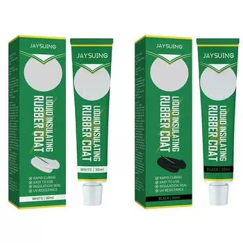 Изоляционная лента 30 мл, водонепроницаемая резиновая изоляционная лента для электрических проводов, кабеля, клей для фиксации линий, устойчивая к высоким температурам, для использования в помещении и на открытом воздухе чёрный